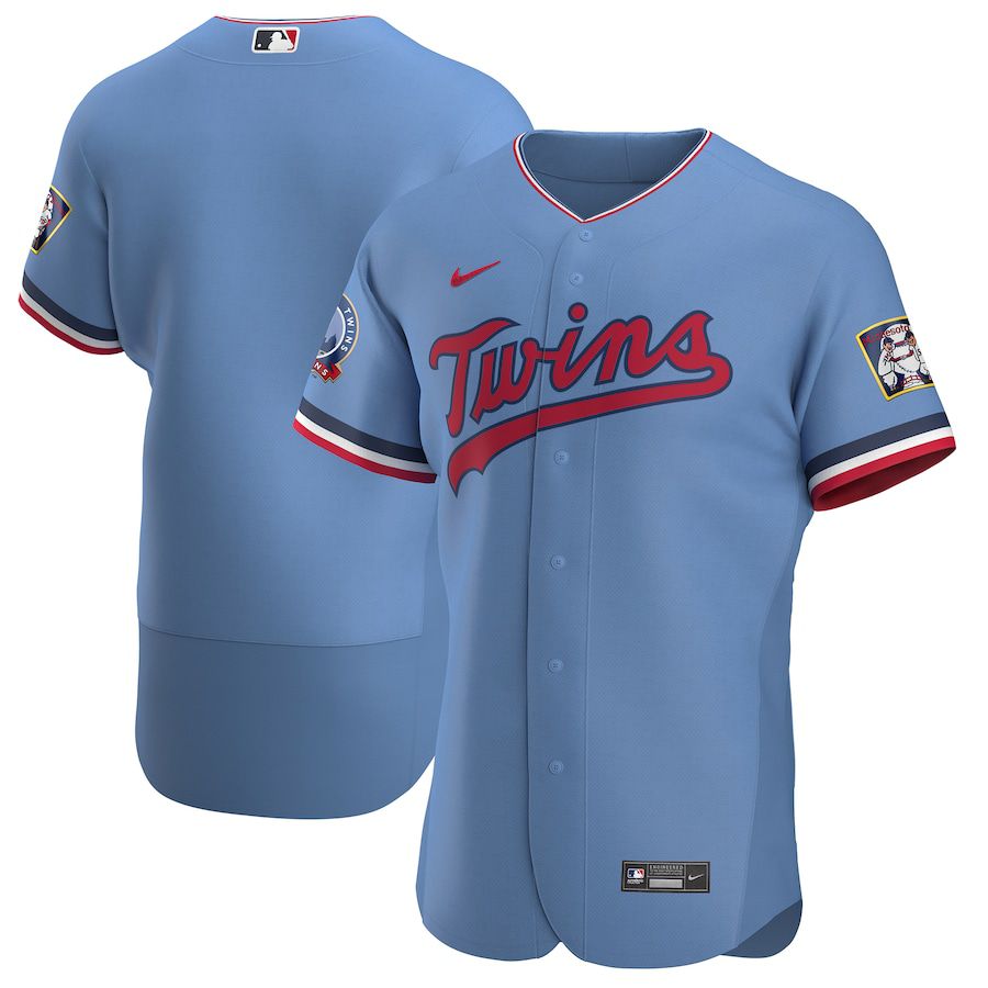 Mens Minnesota Twins Nike Light Blue Alternate Authentic Team MLB Jerseys